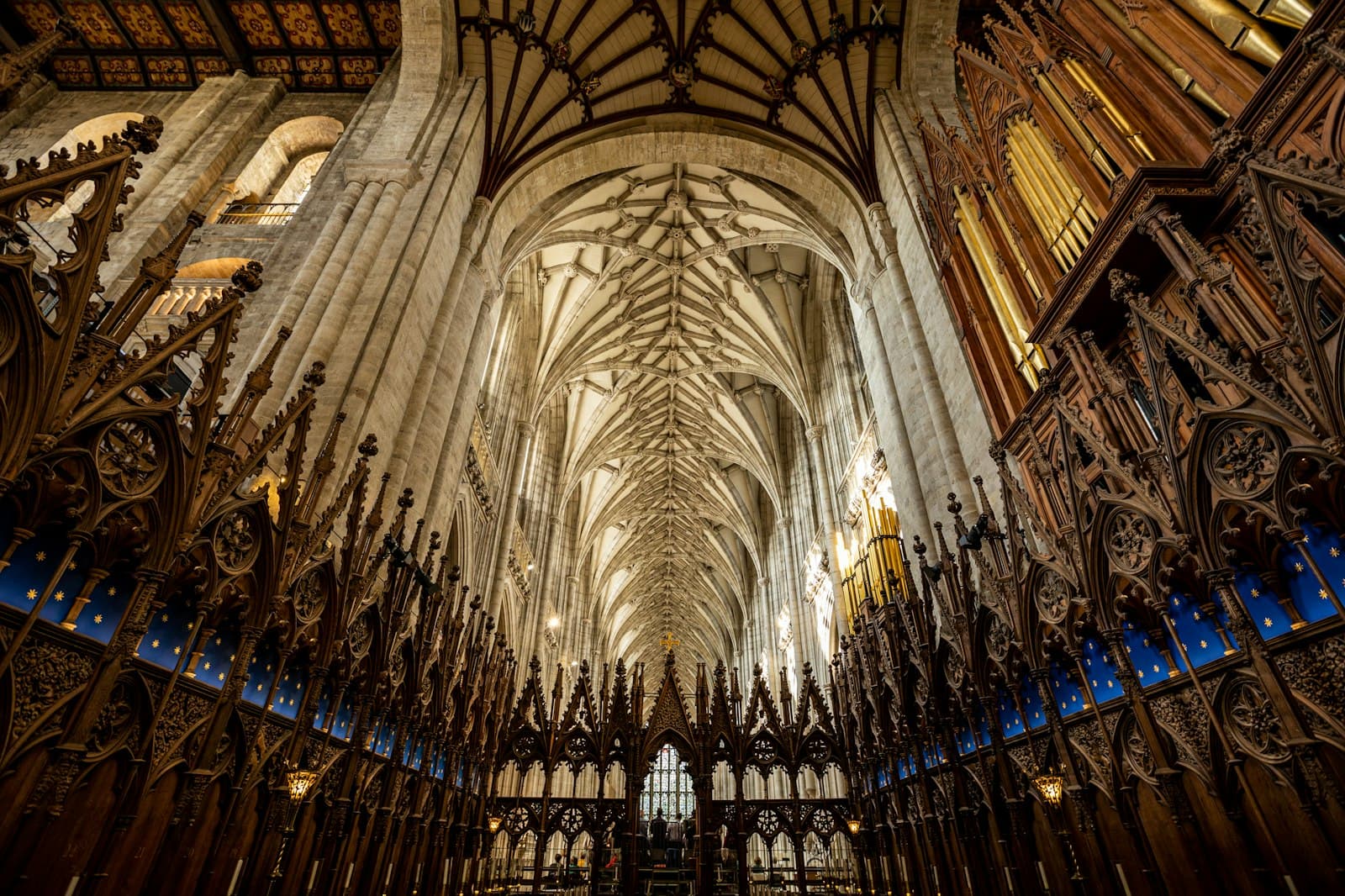Winchester — a large cathedral with a massive ceiling and many windows