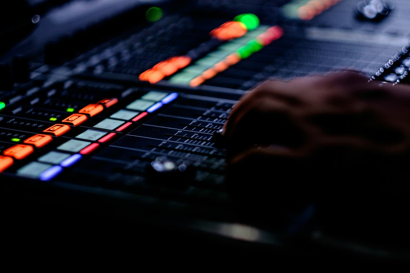 Winterthur — person's hand on black audio mixer