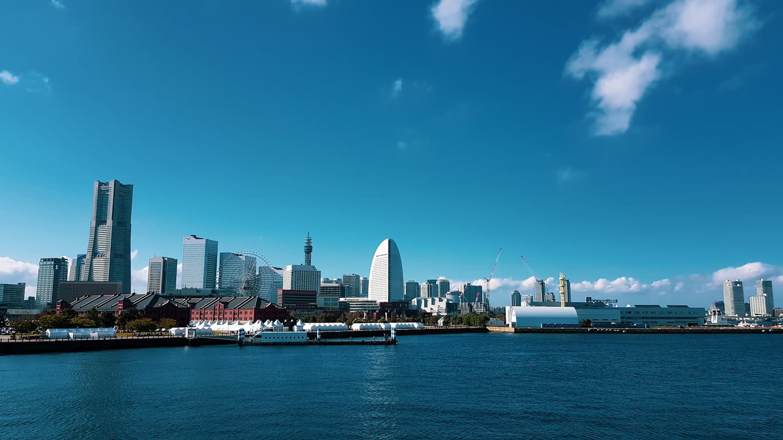 Yokohama — a large body of water with a city in the background
