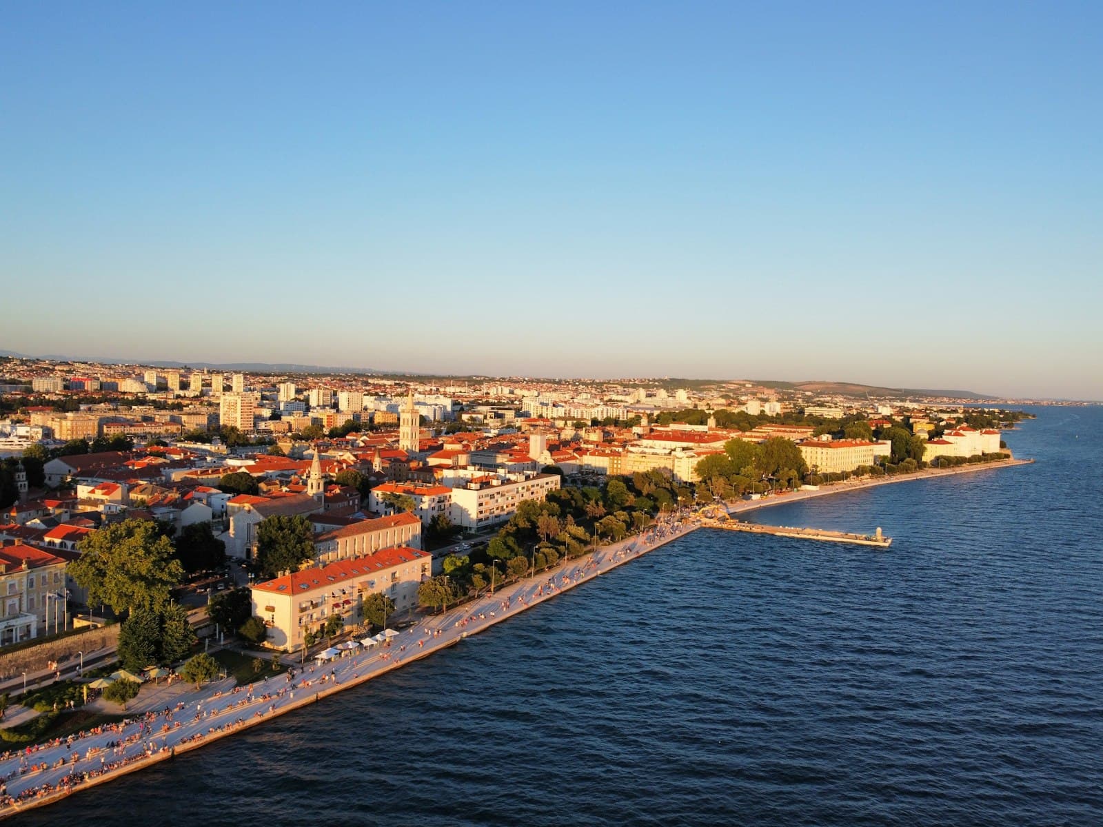 Zadar — a large body of water next to a city