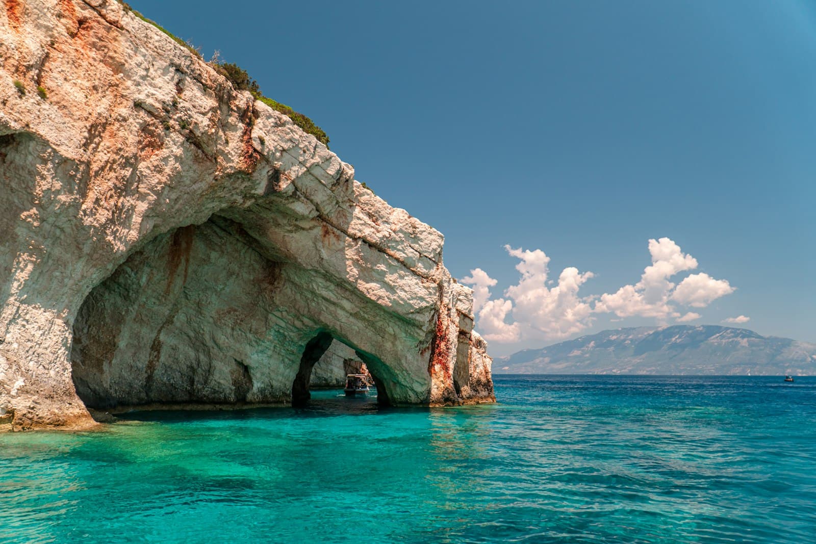 Zante — a rock arch over water